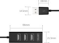 Unitek Y-2140 BLACK 4x USB-A 2.0