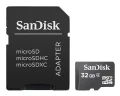 SanDisk microSDHC 32GB + adapter SD