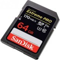 SanDisk Karta pamięci Extreme Pro SDXC 64GB 170/90 MB/s V30 UHS-I U3