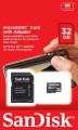 SanDisk microSDHC 32GB + adapter SD