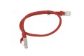Kabel sieciowy Lan Rj45 Patchcord 5E UTP 0,5M CZERWONY