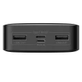 BASEUS Power Bank Bipow 20000mAh, 2xUSB, USB-C, 15W Black