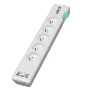 Ever Elite USB przeciwprzepięciowa 5 gniazd 1.5 m biała