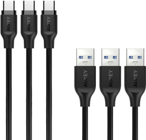 Zestaw kabli AUKEY CB-CMD3 USB-C do USB-A 3x1m