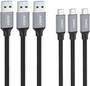 Zestaw kabli AUKEY CB-CMD1 USB-C do USB-A 1m