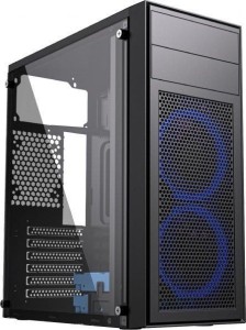 Gembird Midi Tower Fornax M100B ATX niebiesie wentylatory Czarna