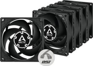 Arctic P8 PWM PST 5-pack Czarny