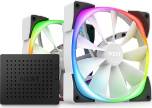 Nzxt Aer RGB 2 140mm Biały 2-pack + Hub