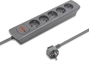 Qoltec 5 gniazd 1.8 m szara
