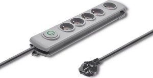 Qoltec Swift przeciwprzepięciowa 5 gniazd 1.8 m szara