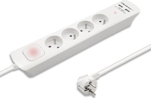 Qoltec przeciwprzepięciowa 4 gniazda 1.8 m biała
