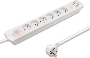 Qoltec przeciwprzepięciowa 6 gniazd 1.8 m biała