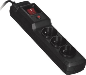 Activejet Combo przeciwprzepięciowa 3 gniazd 5 m czarna