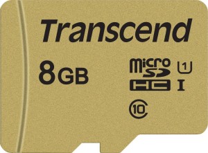 Transcend 500S MicroSDHC 8 GB Class 10 UHS-I/U1 V30