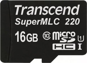Transcend SuperMLC 220 MicroSDHC 16 GB Class 10 UHS-I/U1