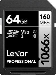 Lexar Professional 1066x SDXC 64 GB Class 10 UHS-I/U3 V30