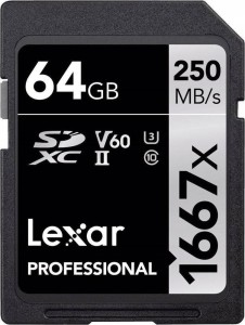 Lexar Professional 1667x SDXC 64 GB Class 10 UHS-II/U3 V60