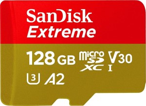 SanDisk Extreme MicroSDXC 128 GB Class 10 UHS-I/U3 A2 V30