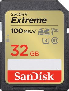 SanDisk Extreme SDHC 32 GB Class 10 UHS-I/U3 V30