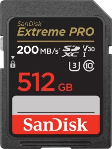 SanDisk Extreme PRO SDXC 512 GB Class 10 UHS-I/U3 V30