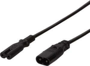 LogiLink Przedłużacz kabla zasilającego IEC C8 > C7 czarny 2m