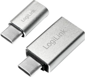 LogiLink USB-C - microUSB USB-C - USB Srebrny