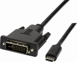 LogiLink USB-C - DVI-D 3 m Czarny