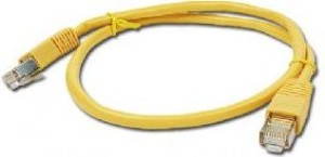 Gembird PP22-0.5M/Y RJ45, osłonka zalewana, kat. 5e, FTP, 0.5m, żółty