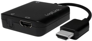 LogiLink HDMI - Toslink czarny