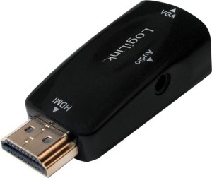 LogiLink HDMI - D-Sub (VGA) + Jack 3.5mm czarny