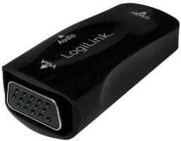 LogiLink HDMI - D-Sub (VGA) + Jack 3.5mm czarny
