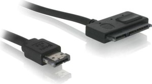 Delock eSATA - SATA 22-pin, 0.5m, Czarny