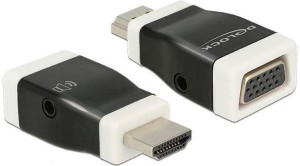 Delock HDMI - D-Sub (VGA) + Jack 3.5mm czarny