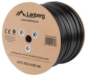 Lanberg Kabel instalacyjny FTP KAT.5E, Żelowany, 305m