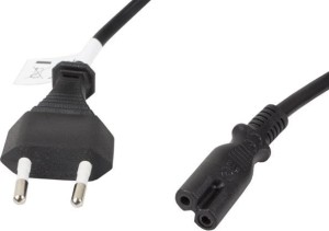 Lanberg radiowy CEE 7/16 - IEC 320 C7, 1.8m, czarny