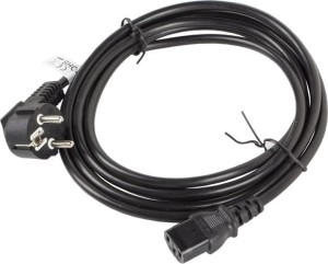 Lanberg CEE 7/7 - IEC 320 C13, 3m, czarny