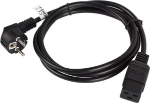 Lanberg CEE 7/7 - IEC 320 C19, 1.8m, czarny