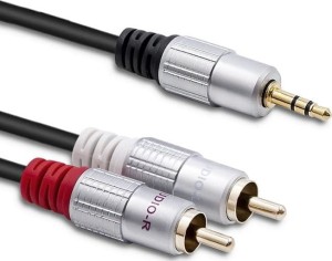 Qoltec Jack 3.5mm - RCA (Cinch) x2 3m czarny