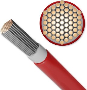 Qoltec Kabel solarny fotowoltaiczny | 4mm2 | 100m | Czerwony