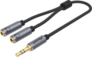Unitek Jack 3.5mm - Jack 3.5mm x2 0.2m czarny