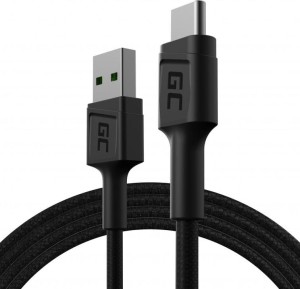 Green Cell USB-A - USB-C 1.2m Czarny