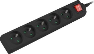 Lanberg PS1 5 gniazd 3 m czarna