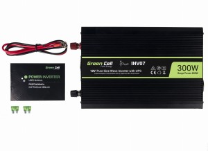 Green Cell INV07 adapter zasilający/ inwentor Automatyczna 300 W Czarny