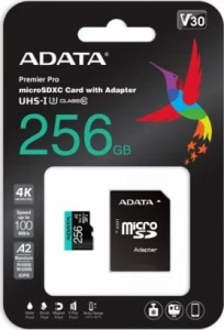 ADATA Premier Pro MicroSDXC 256 GB Class 10 UHS-I/U3 A2 V30