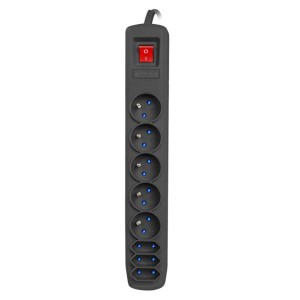 Armac R8 przeciwprzepięciowa 8 gniazd 1.5 m czarna