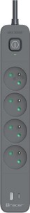 Tracer Power Line+ 1,5 m 4 gniazd USB PD18W grafitowy