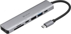 Tracer ADAPTER TRACER A-2, USB Type-C z czytnikiem kart, HDMI 4K, USB 3.0, PDW 60W