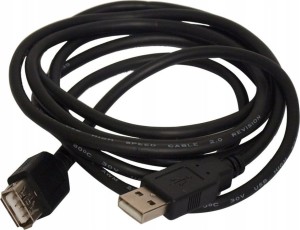 Art USB-A - USB-A 3 m Czarny