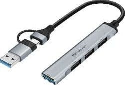 Tracer TRAPOD47499, USB Type-C do USB-A, 4x USB-A