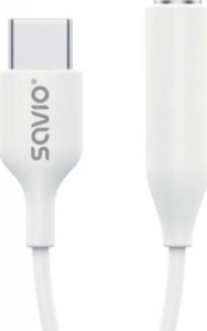 Savio SAVAK-52 USB-C - Jack 3.5mm Biały